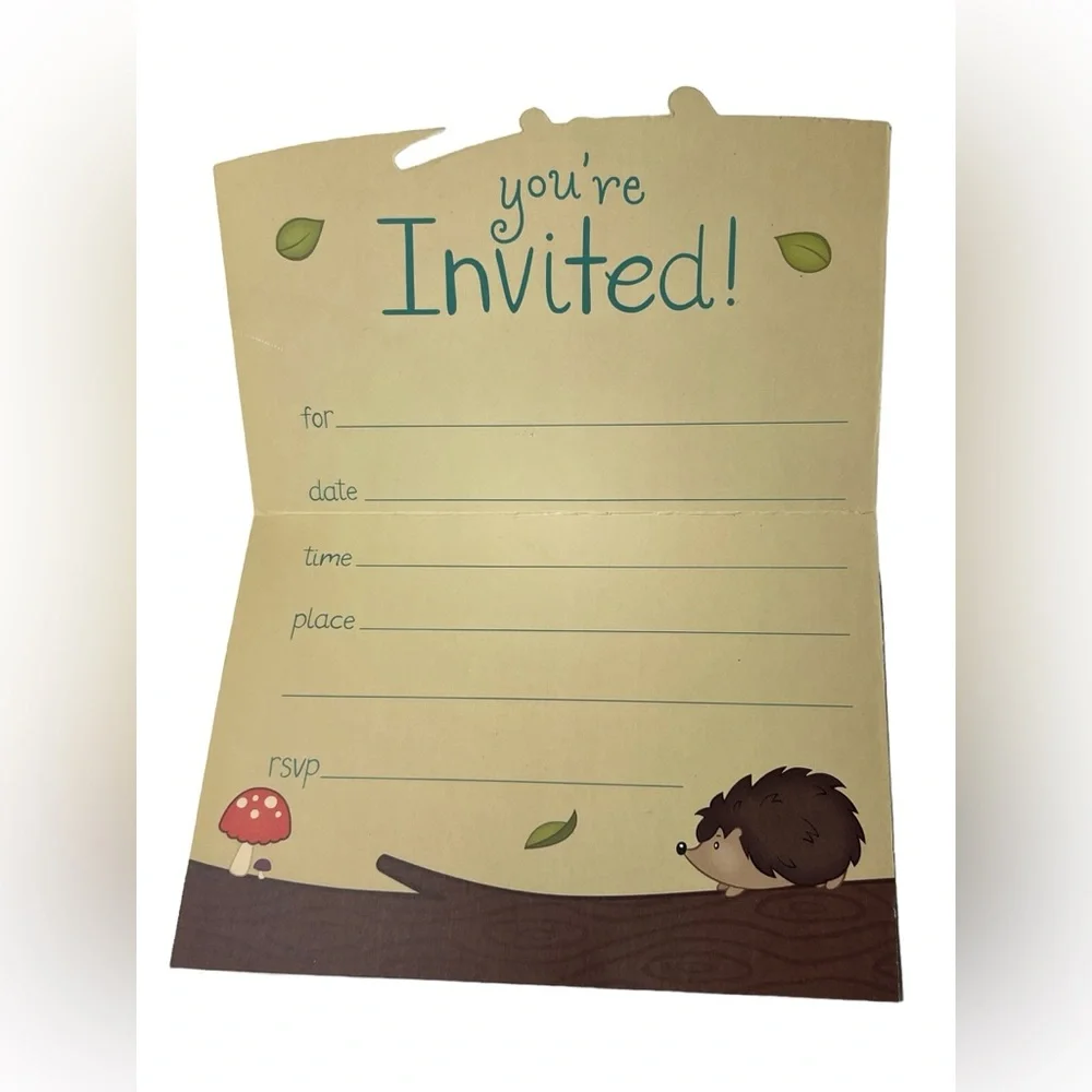 Brother Sister Studio Woodland Fox and Owl Invitations